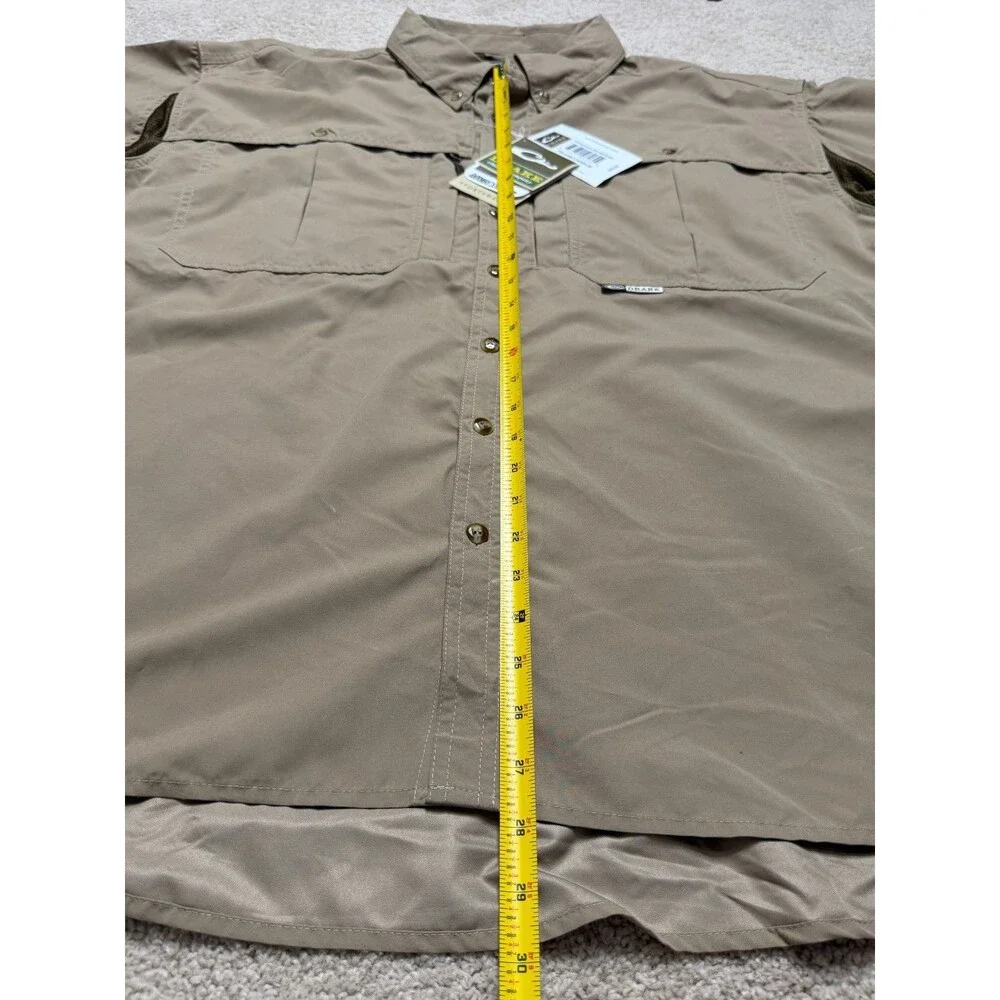 Drake Flyweight S/S Wingshooter's Shirt Khaki Mens 2XL Waterfowl Fishing Hunting